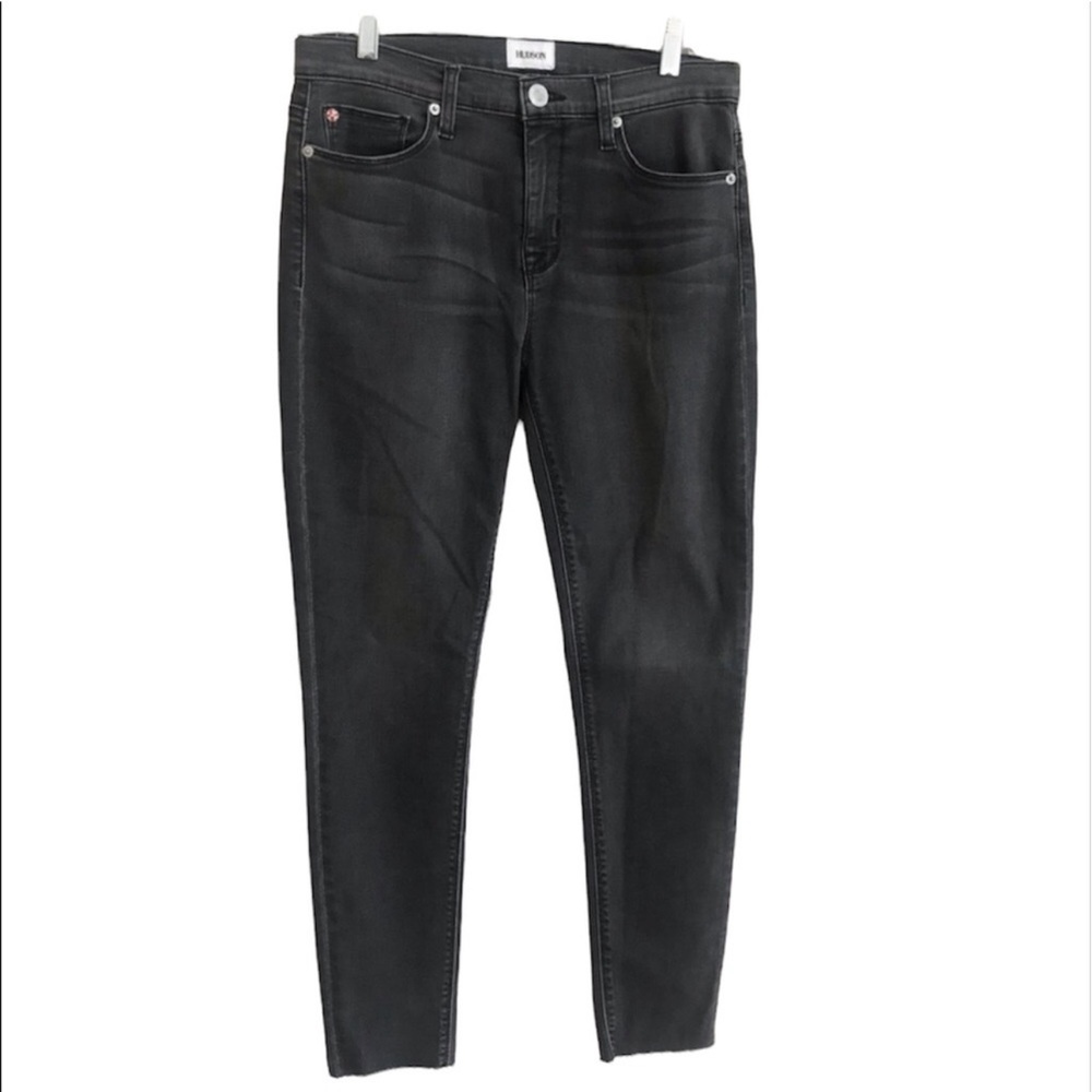 Hudson Jeans Natalie Mid Rise Super Skinny Ankle Jeans Weks Faded Black 31 NWT